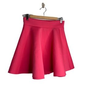 Revamped Pink Flared Circle Neoprene Skirt M